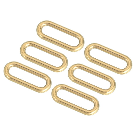 Uxcell 6Pcs Metal Rings Buckle for Bag Belt Strap, Oval Ring Inner Diameter 25mm