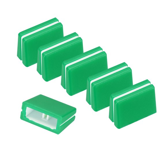 Uxcell 6Pcs Mixer Slider Fader Caps Universal Fader Knobs Green White Plastic Slide Potentiometer Replacement Slider Knob for Universal DJ Controller Mixer Console DJM DDJ XDJ Denon