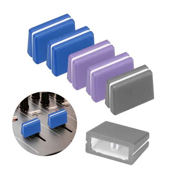 Uxcell 6Pcs Mixer Slider Fader Caps Universal Fader Knobs Purple Blue Plastic Slide Potentiometer Replacement Slider Knob for Universal DJ Controller Mixer Console DJM DDJ XDJ Denon
