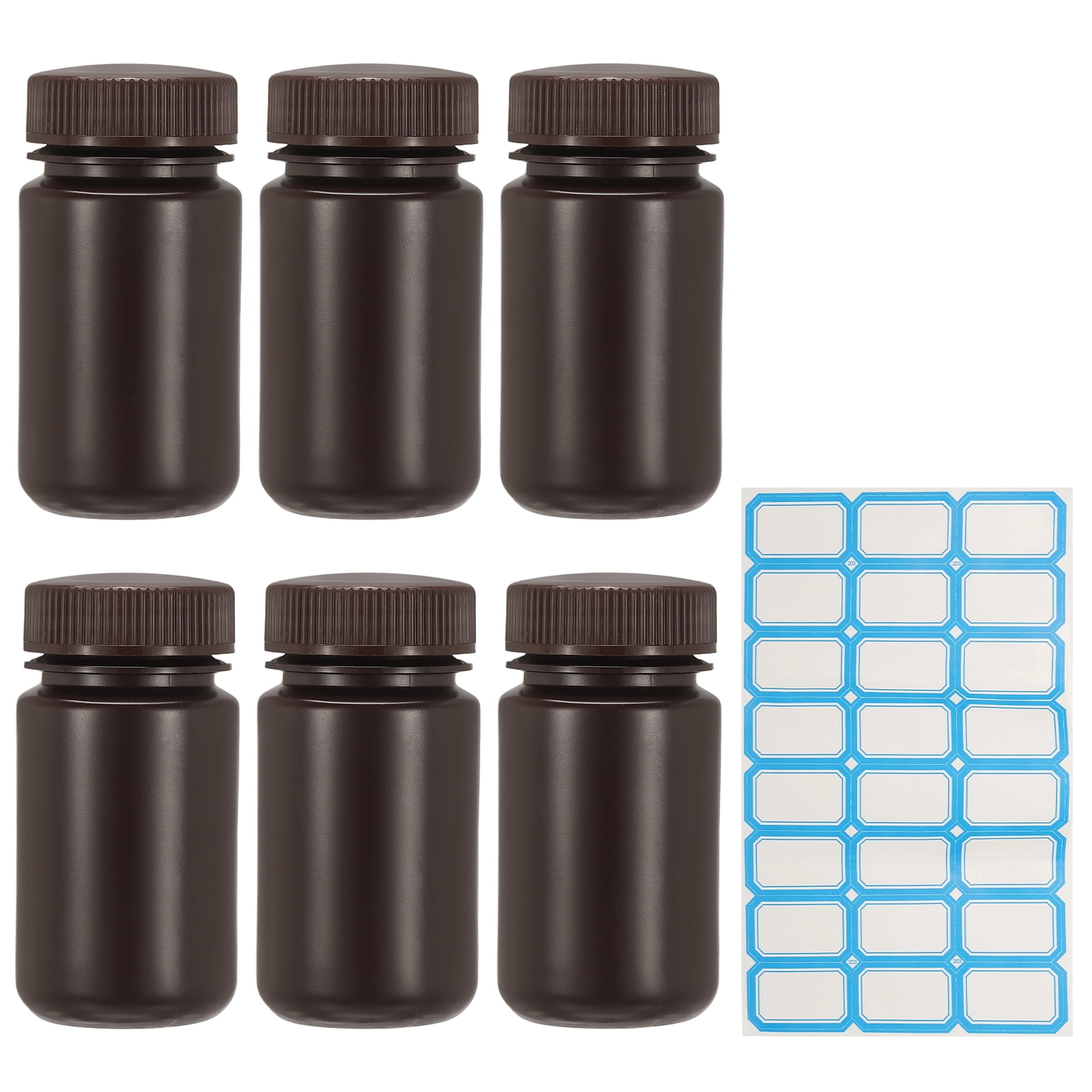 Generic 5Pcs 1000ml Plastic Wide Mouth Laboratory Reagent Bottle Sample