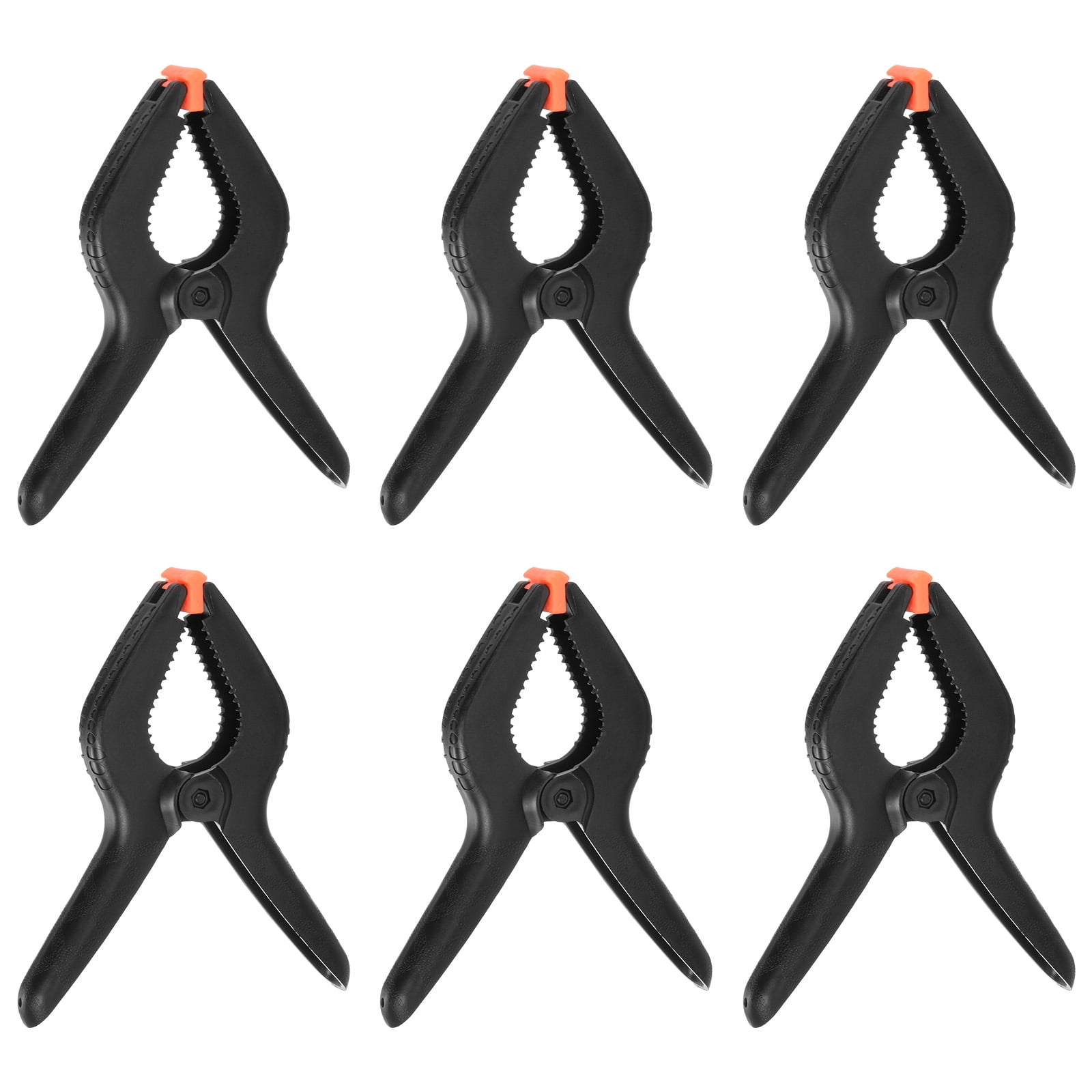Uxcell 6Pcs Plastic Spring Clamps Heavy Clip 7.8" Professional Small Muslin Clamp for Backdrop, Wood Working, Craft