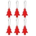 thumbnail image 1 of Uxcell 6Pcs Reflective Keychain Tags Reflective Pendant Reflector Key Ring Safety Reflector Christmas Tree Shape Red, 1 of 7