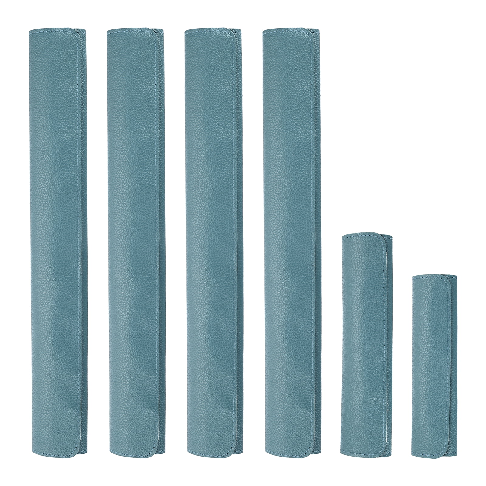 Uxcell 6Pcs Refrigerator Door Handle Covers, PU Leather Kitchen Appliance Handle Protector, Anti-Static Fridge Handle Cover Keep Your Microwave Oven Dishwasher Clean, Denim Blue