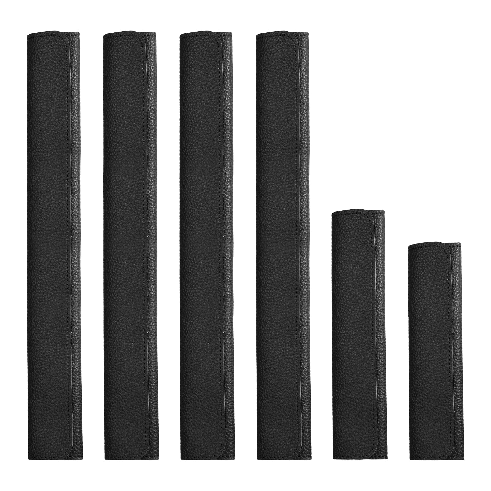 Uxcell 6Pcs Refrigerator Door Handle Covers, PU Leather Kitchen Appliance Handle Protector, Anti-Static Fridge Handle Cover Keep Your Microwave Oven Dishwasher Clean, Black