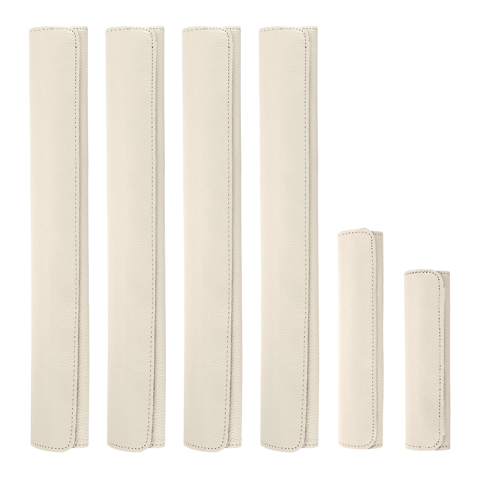 Uxcell 6Pcs Refrigerator Door Handle Covers, PU Leather Kitchen Appliance Handle Protector, Anti-Static Fridge Handle Cover Keep Your Microwave Oven Dishwasher Clean, White