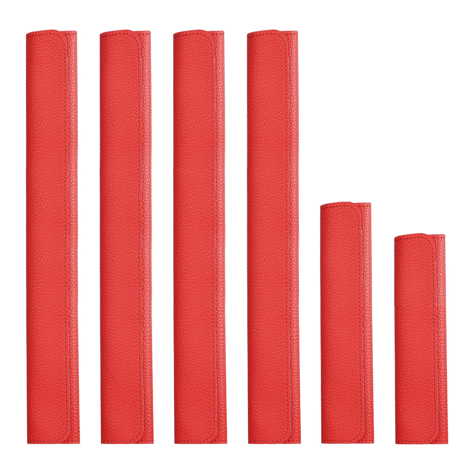 Uxcell 6Pcs Refrigerator Door Handle Covers, PU Leather Kitchen Appliance Handle Protector, Anti-Static Fridge Handle Cover Keep Your Microwave Oven Dishwasher Clean, Red