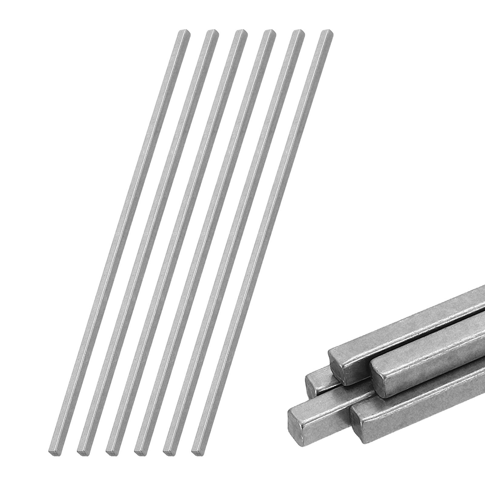 Key Rod Square Uxcell 6Pcs Square Steel Key Stock, 3/16