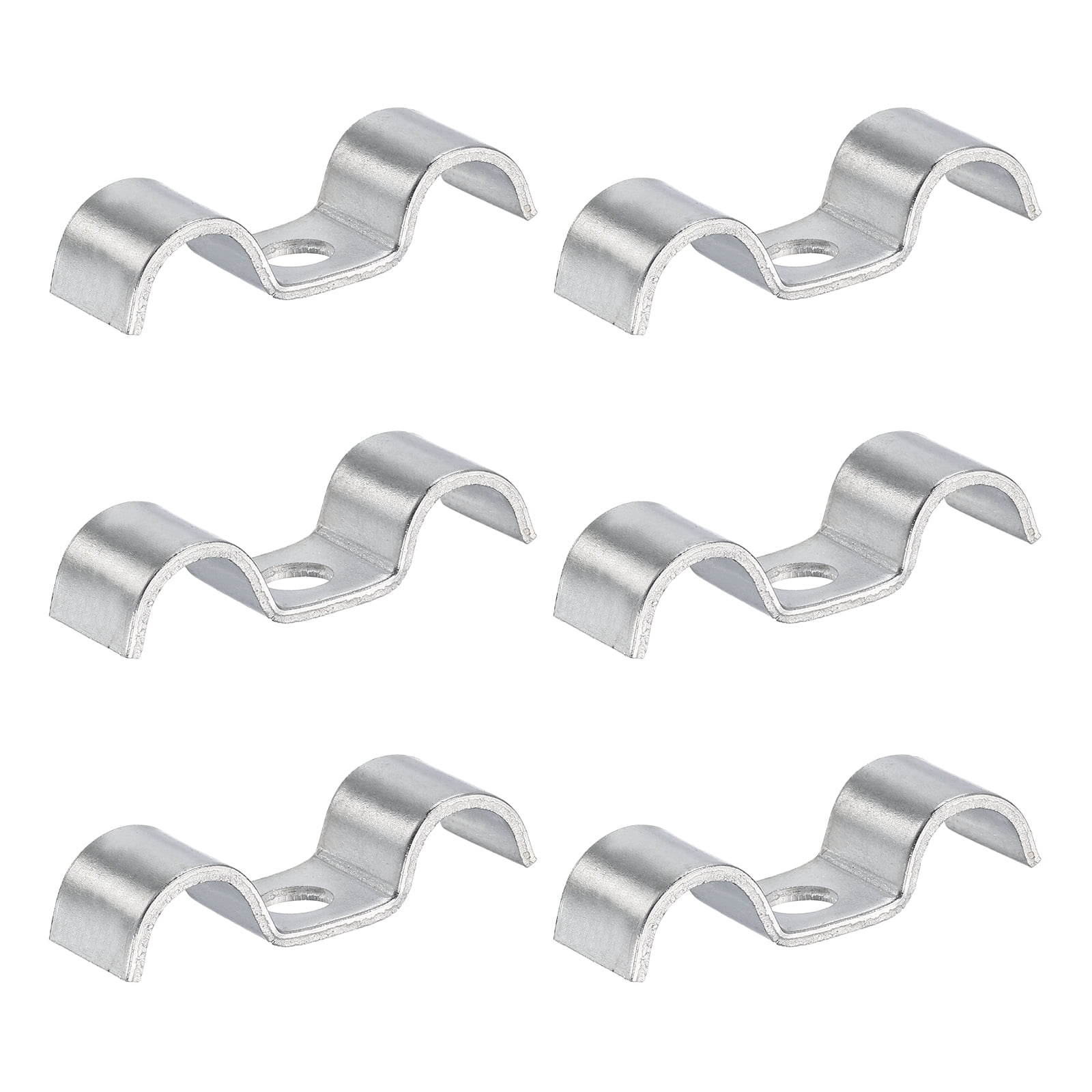 Uxcell 6Pcs Stainless Steel Double Line Clamp 12 mm / 1/2 inch Fuel ...