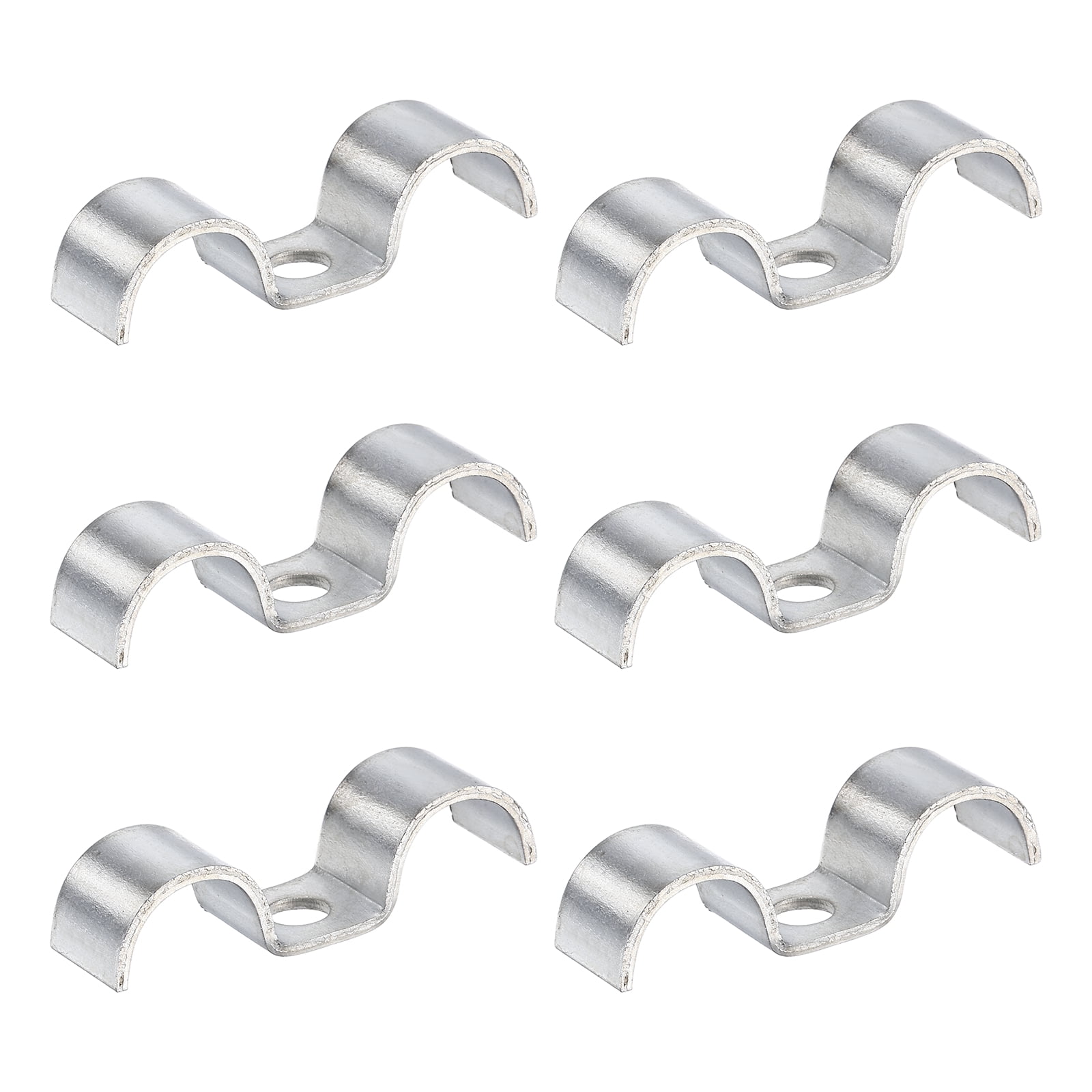 Uxcell 6Pcs Stainless Steel Double Line Clamp 16 mm / 5/8 inch Fuel ...