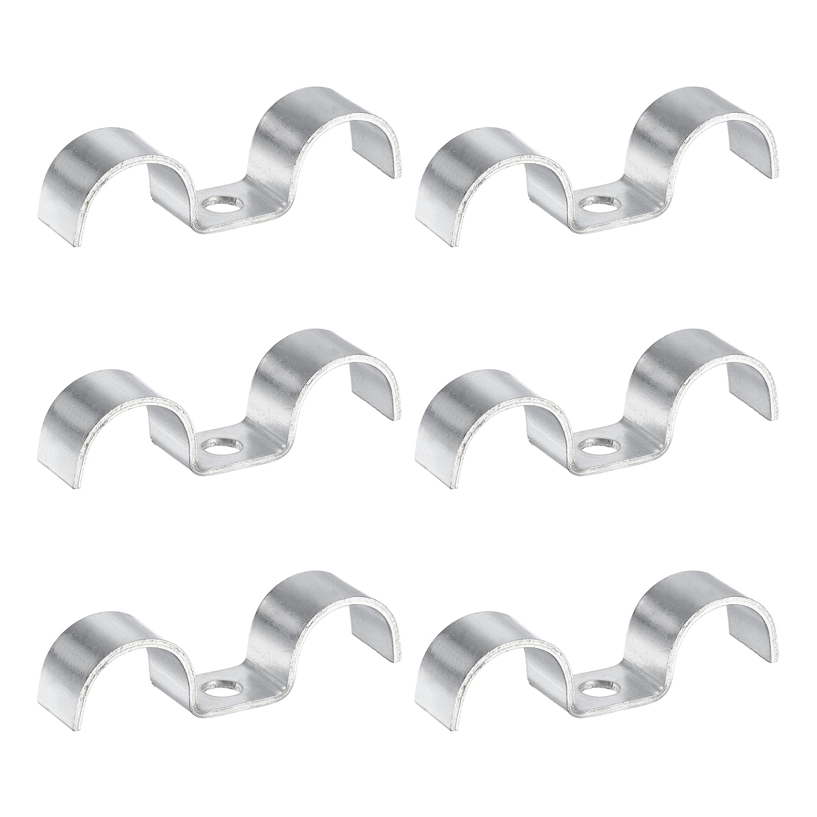 Uxcell 6Pcs Stainless Steel Double Line Clamp 20 mm / 13/16 inch Fuel ...