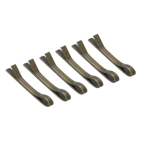 Uxcell 6Pcs Tiny Doll Hair Pins, 0.43" Bronze Mini Metal Hair Clips Bobby Pins