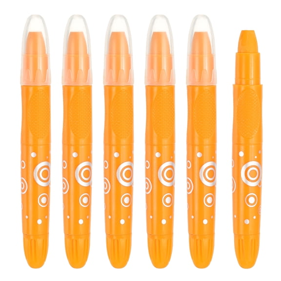Uxcell 6Pcs Watercolor Gel Crayon for Coloring, Orange