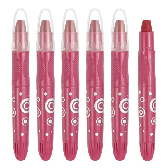 Uxcell 6Pcs Watercolor Gel Crayon for Coloring, Rose Red