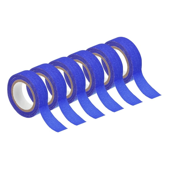 Uxcell 6Rolls 0.6inch x 16.5feet Neon Gaffers Cloth Tape Glow in the Dark Tape, Blue