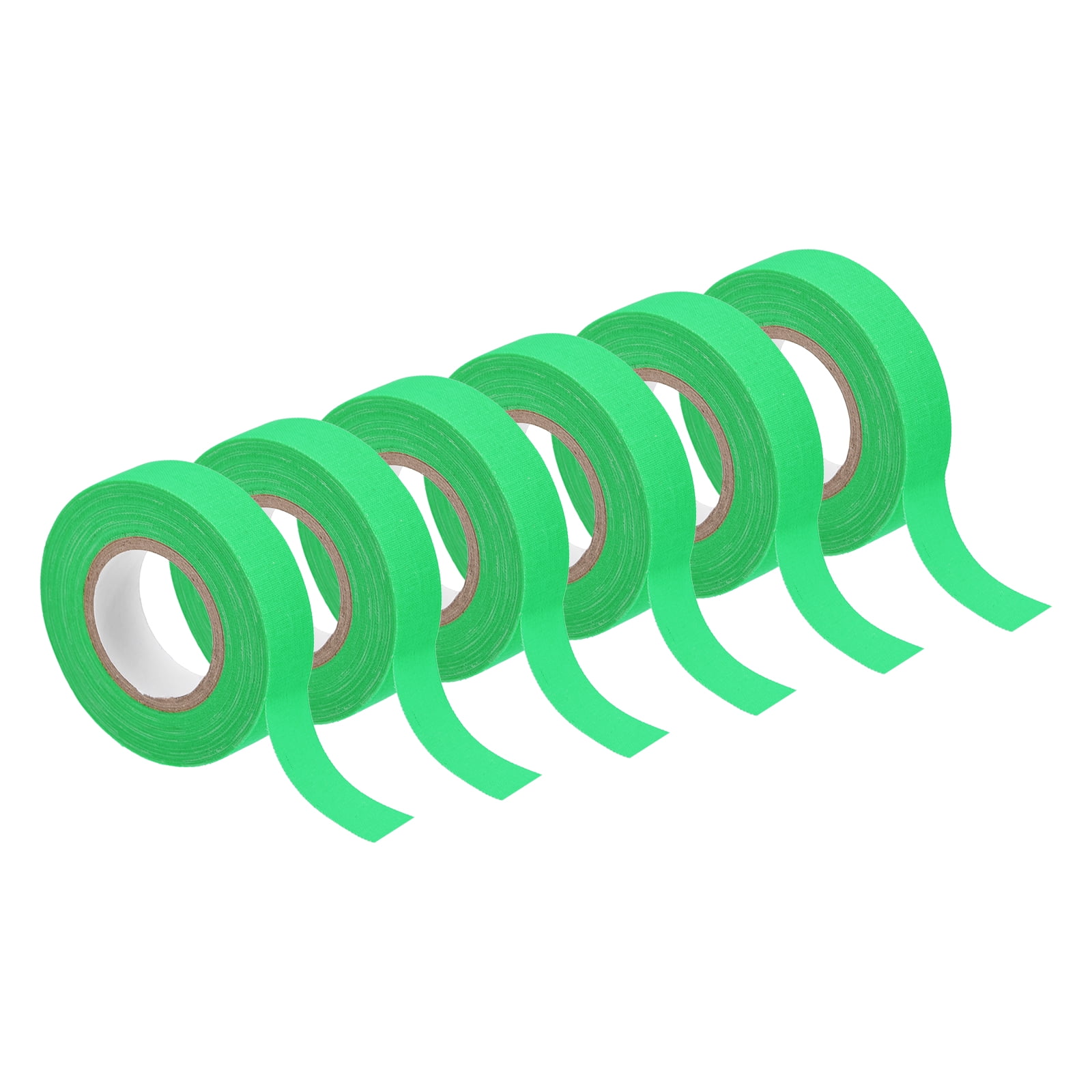 Uxcell 6Rolls 0.6inch x 32.8feet Neon Gaffers Cloth Tape Glow in the Dark Tape, Green