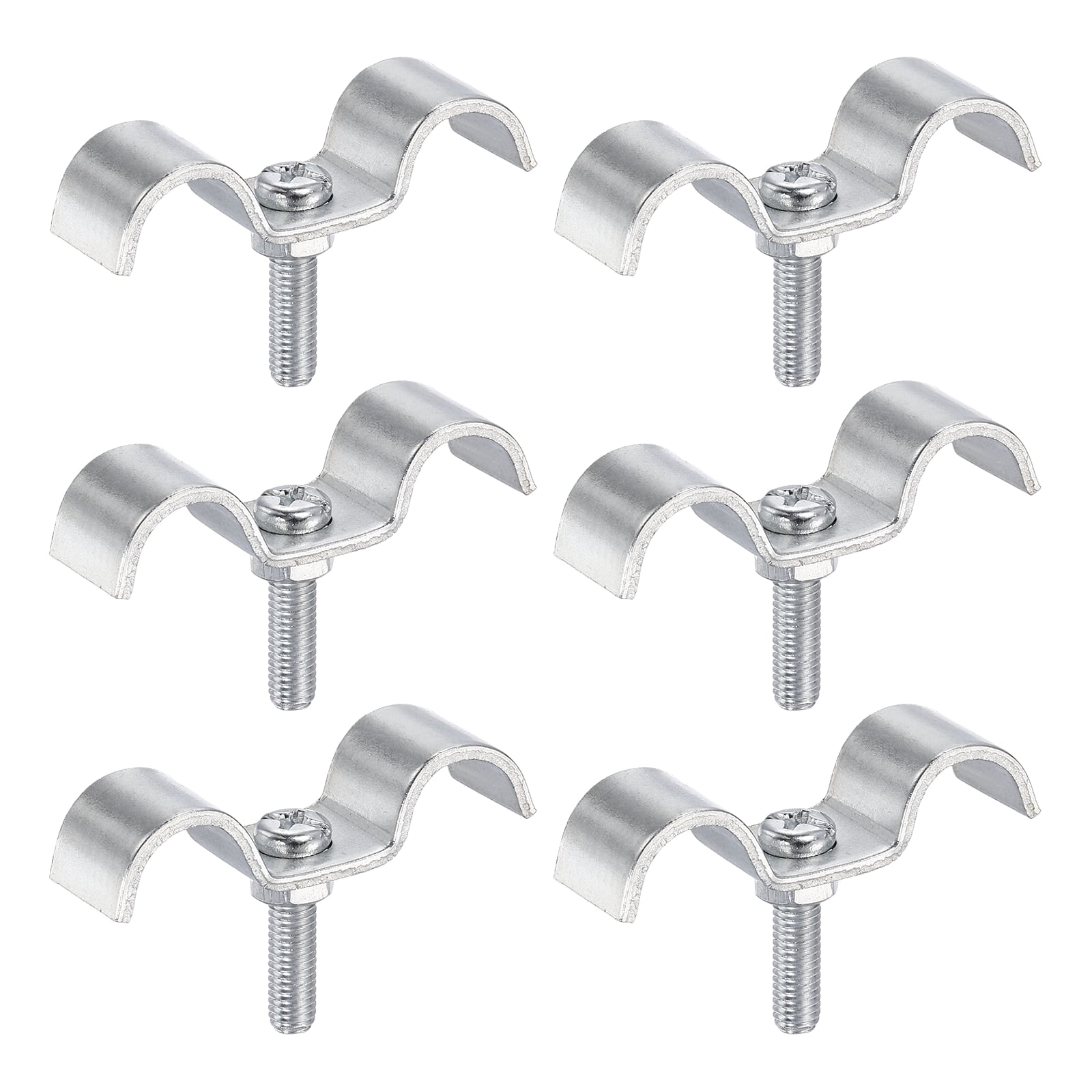 Uxcell 6Set Stainless Steel Double Line Clamp 12 mm / 1/2 inch Fuel ...