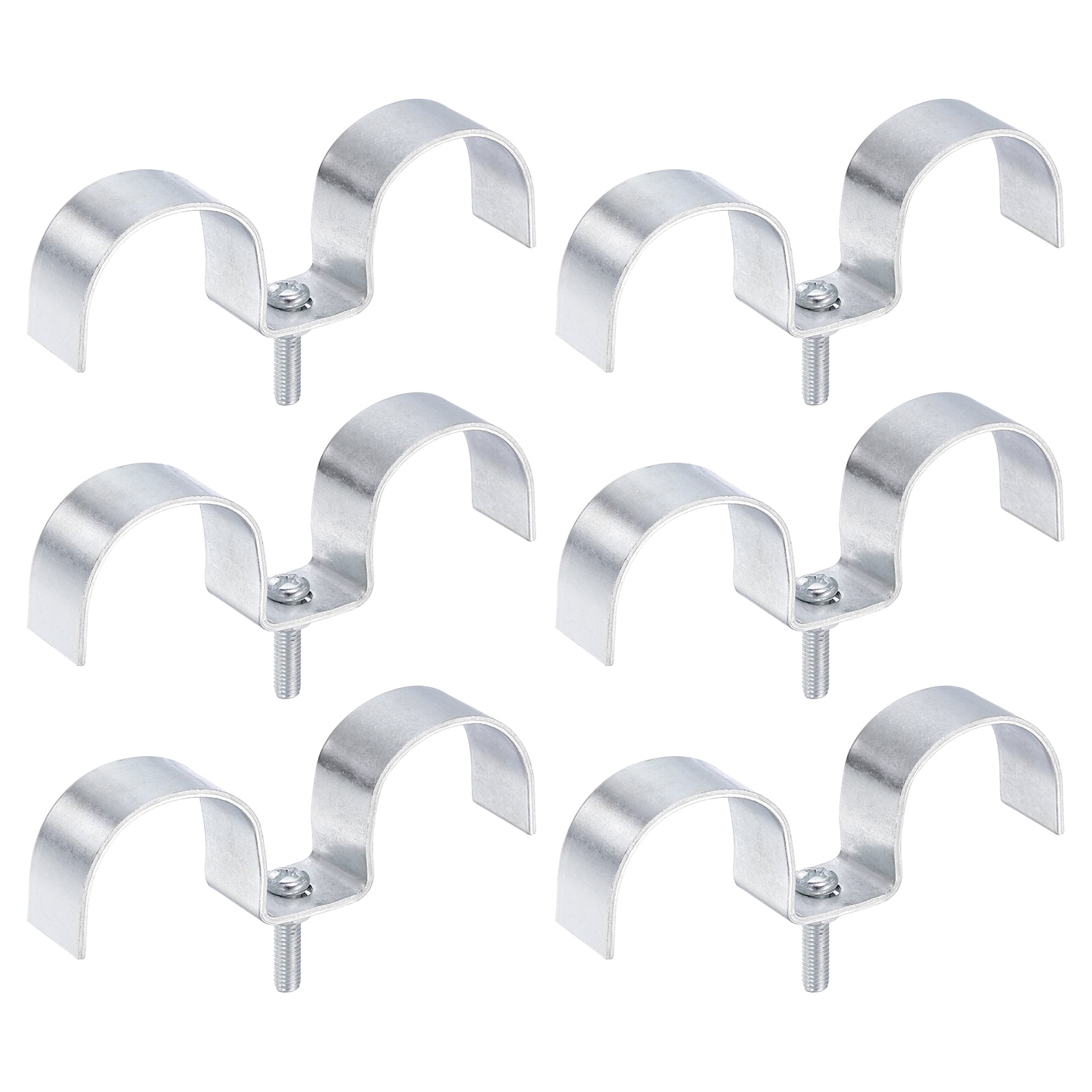 Uxcell 6Set Stainless Steel Double Line Clamp 34 mm / 1-5/16 inch Fuel ...