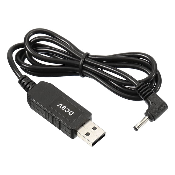 Uxcell 6W 0.66A DC-DC USB Step Up Voltage Converter 5V to 9V Power Supply Adapter 90 Degree Angle 3.5x1.35mm Cable