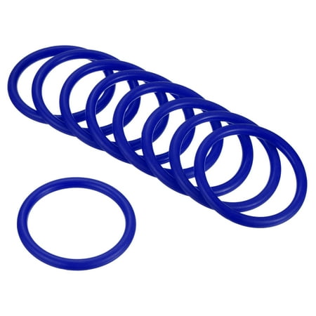 Uxcell 6cm Plastic Carnival Ringtoss Rings Hoop Party Favor Game, Blue 24 Pack