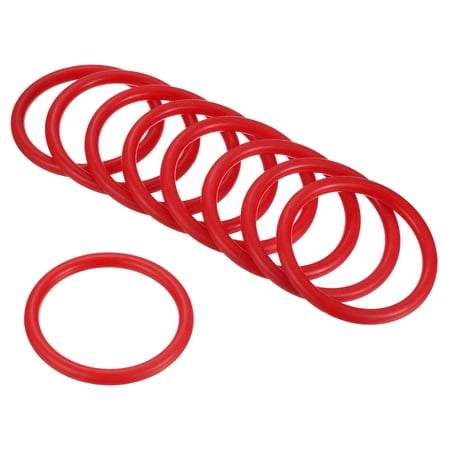 Uxcell 6cm Plastic Carnival Ringtoss Rings Hoop Party Favor Game, Red 24 Pack