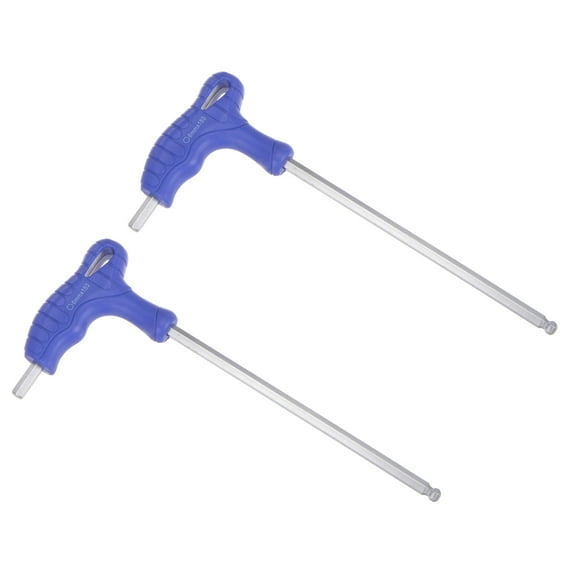 Uxcell 6mm Ball End Hex T-Handle Wrench Spanner, Metric CR-V Steel 2 Pack
