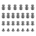 thumbnail image 1 of Uxcell 6mm Ball Head Stud Rivets Screw Back [20Pcs] - Metal Round Head Button Rivet for Bag & Belt & Handbag - Dark Silver, 1 of 6