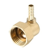 Uxcell 6mm Barbed x G1/2 Female Thread Swivel Nut Brass Hose Fitting Elbow