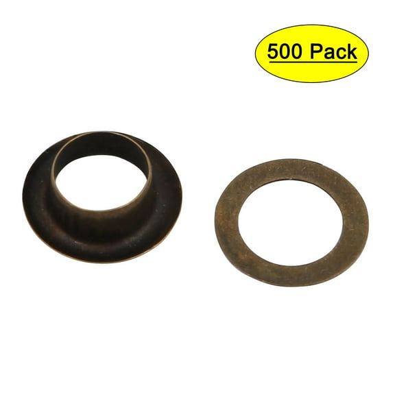Uxcell 6mm Brass Eyelet Grommets Bronze Tone for Clothes Leather Canvas (500-pack)