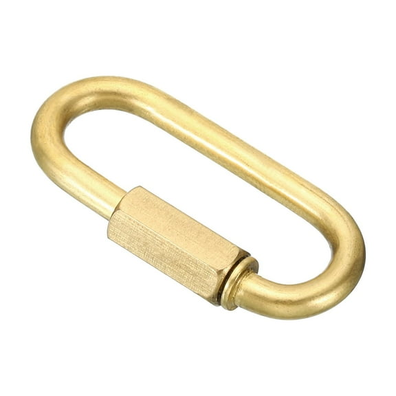 Uxcell 6mm Copper Chain Quick Links, Screw Locking Chain Connector for Chandelier and Backpack