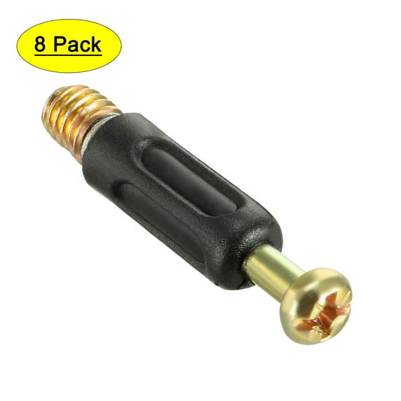 Uxcell 6mm Dia Furniture Connecting Fittings Plastic Covered 8 Pack