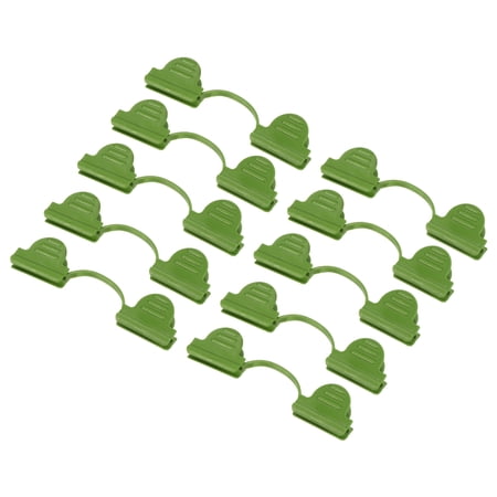 Uxcell 6mm Dia Plastic Greenhouse Film Fixing Clamps Plant Cover Clips Green 40 Pack
