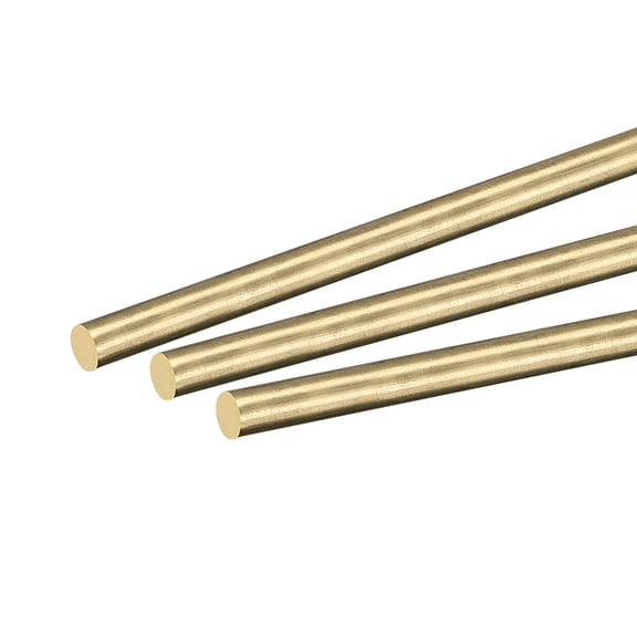 Uxcell 6mm Diameter 150mm Length Brass Solid Round Rod for DIY Craft 4 packs