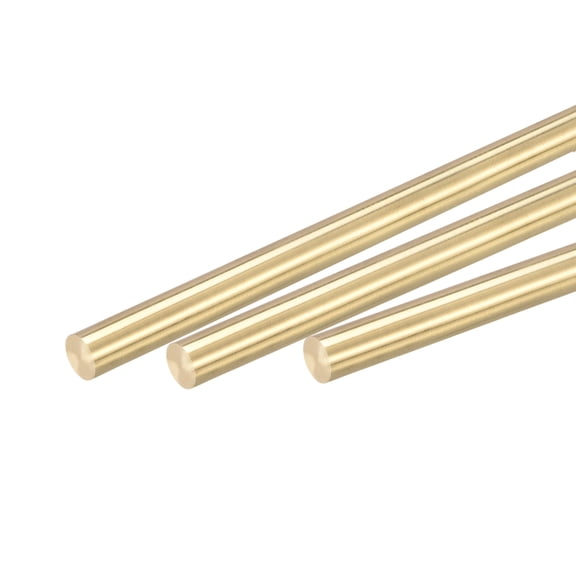 Uxcell 6mm Diameter 250mm Length Brass Solid Round Rod for DIY Craft 6pack