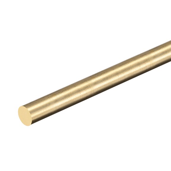 Uxcell 6mm Diameter 400mm Length Brass Solid Round Rod for DIY Craft 1 Pack