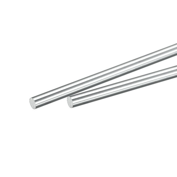 Uxcell 6mm Diameter 400mm Length Carbon Steel Rod Hard Shaft Solid Round Rod 2pack