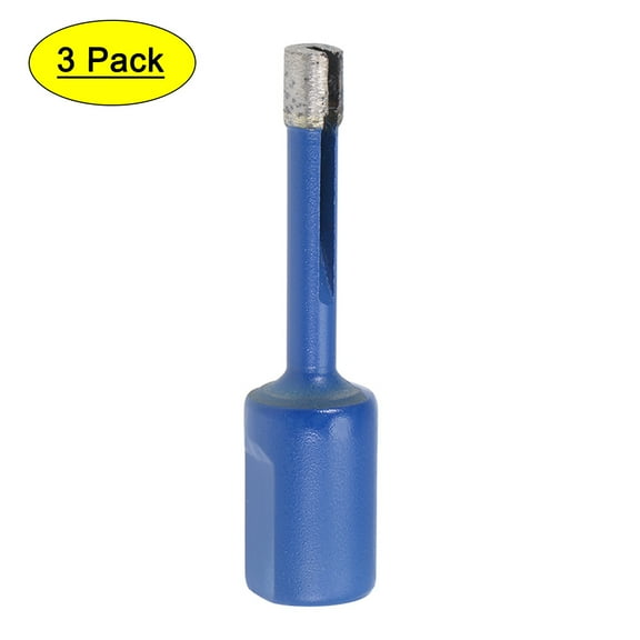Uxcell 6mm Dry or Wet Drilling M10 Thread Sintered Diamond Core Drill Bits 3 Pack