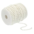 thumbnail image 1 of Uxcell 6mm Faux Pearl Beads Garland, 82 Ft Pearl String Chain Pearl Roll, White, 1 of 6