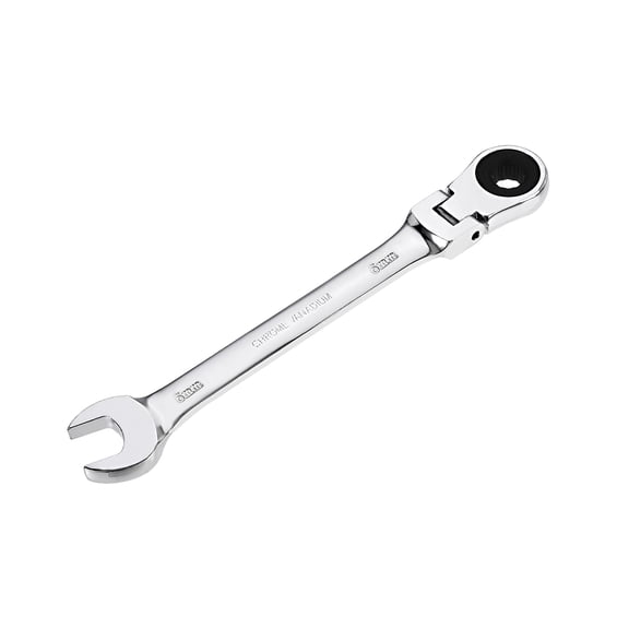 Uxcell 6mm Flex-Head 72 Teeth Box Ended Ratcheting Combination Wrench, CR-V Steel