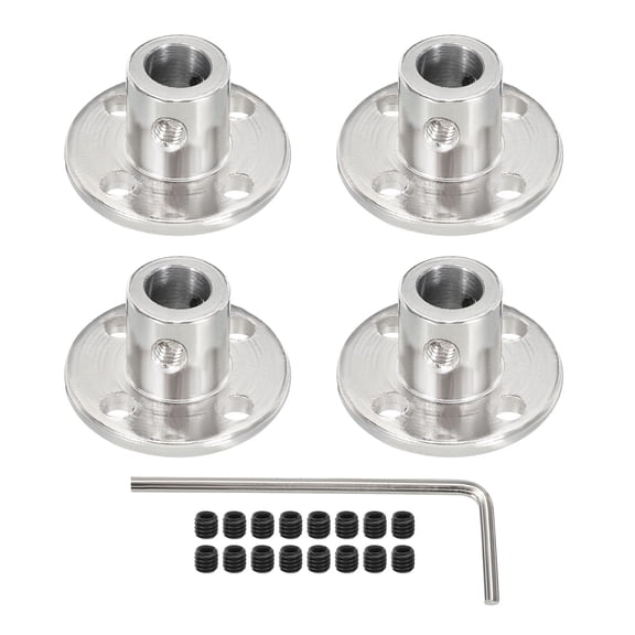 Uxcell 6mm Inner Dia H12 x D10 Rigid Flange Coupling Motor Guide Shaft Coupler Motor Connector DIY Parts