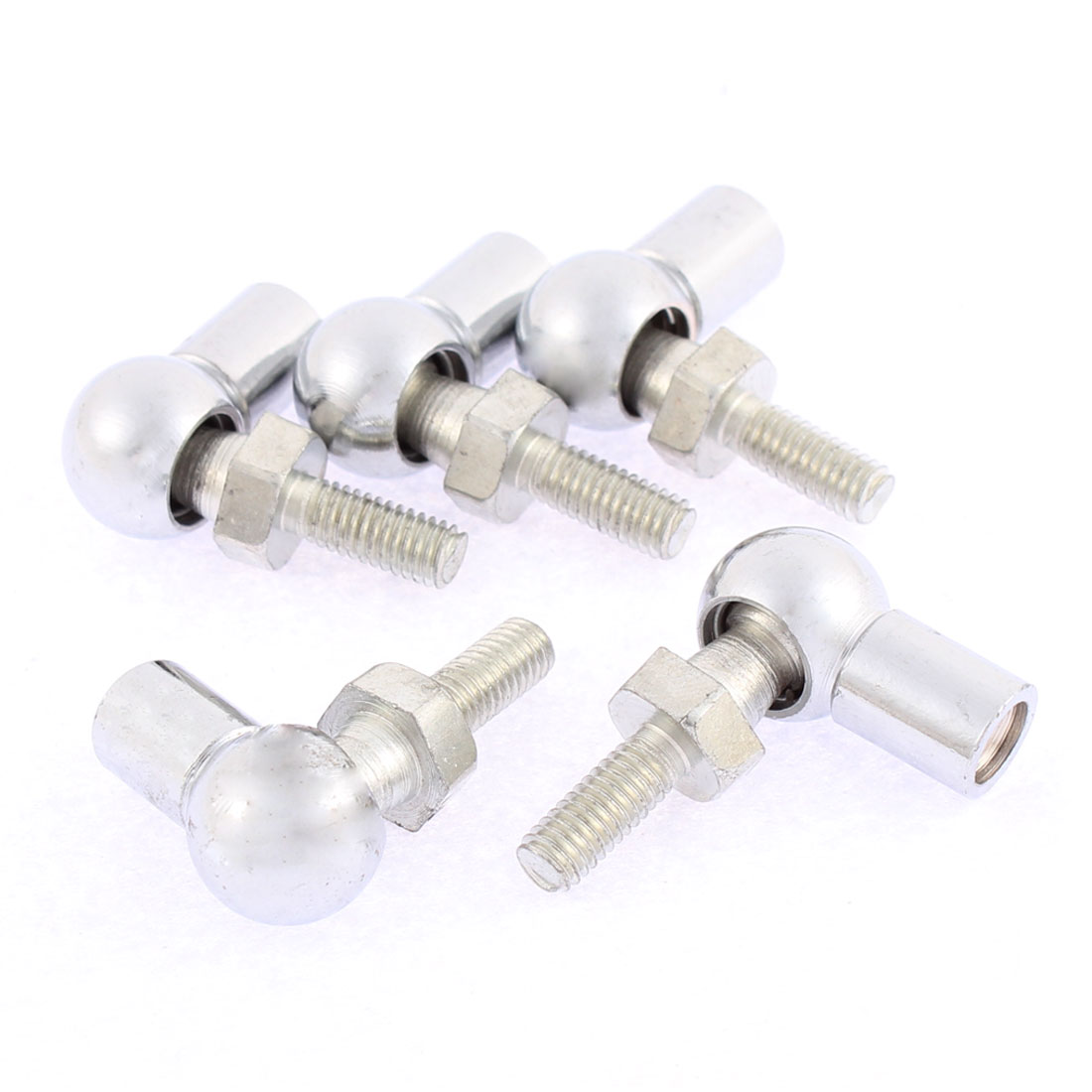 Uxcell 6mm Male 8mm Female Metal Thread L Shaped Ball Joint Rod End