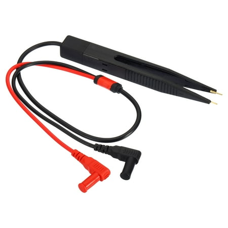 Uxcell 6mm Multimeter Chip Test Clips, Capacitance Pen Probe Test Tweezer, Black Red