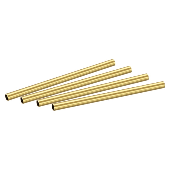 Uxcell 6mm OD 0.5mm Wall Thickness 100mm Length Brass Round Tube 4 Pack