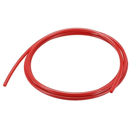 Uxcell 6mm OD 4mm ID 2m Long PA12 Nylon Tube for Air Line Brake Fluid Transfer Red