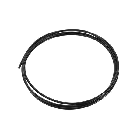 Uxcell 6mm OD 4mm ID 3 Meter Long Nylon Tube for Air Line Brake Fluid Transfer Black