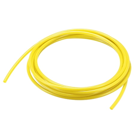 Uxcell 6mm OD 4mm ID 5m Long PA12 Nylon Tube for Air Line Brake Fluid Transfer Yellow