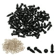 thumbnail image 1 of Uxcell Safety Eyes, Plastic Craft Eyes with Washers for Dolls Black 6mm, 1 of 6