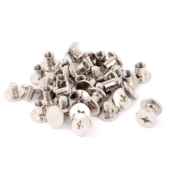 Uxcell 6mm Scrapbooking Posts Interscrews Binding Screws (19-pack)