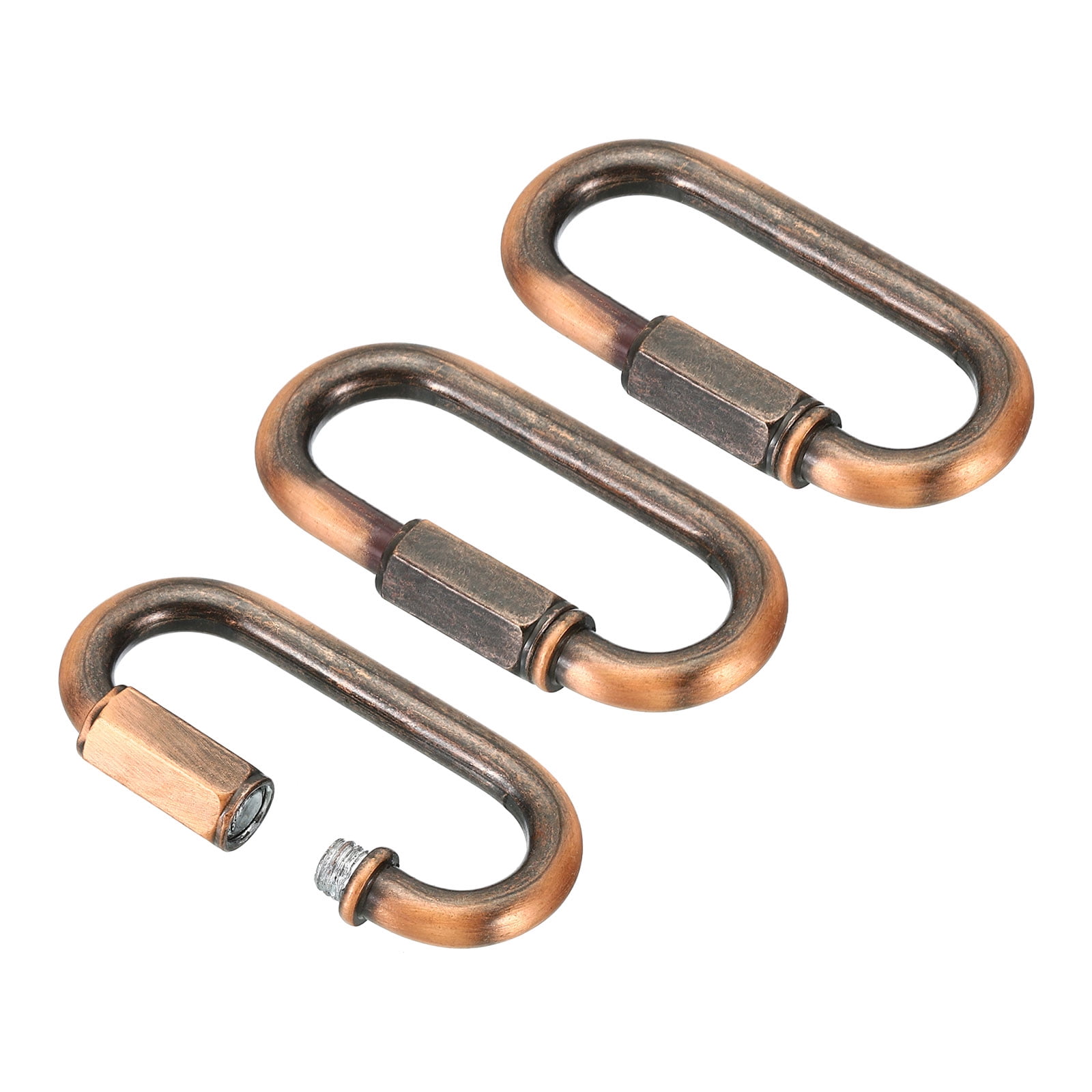 Uxcell 6mm Steel Chain Quick Links Screw Locking Chain Connector Ring