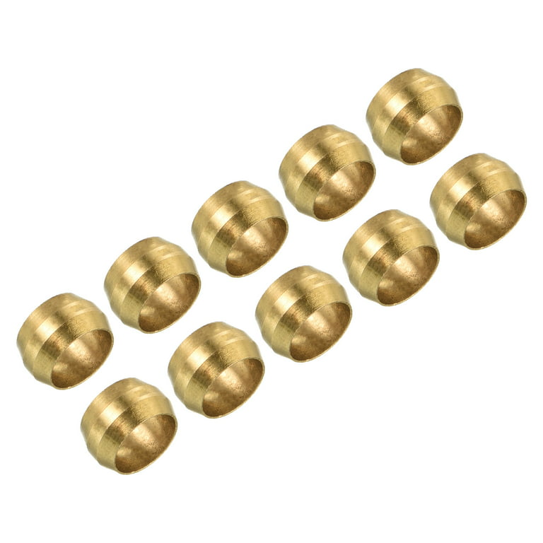 Uxcell 6mm Tube Brass Compression Sleeve Ferrules, 10 Pack Brass  Compression Fittings