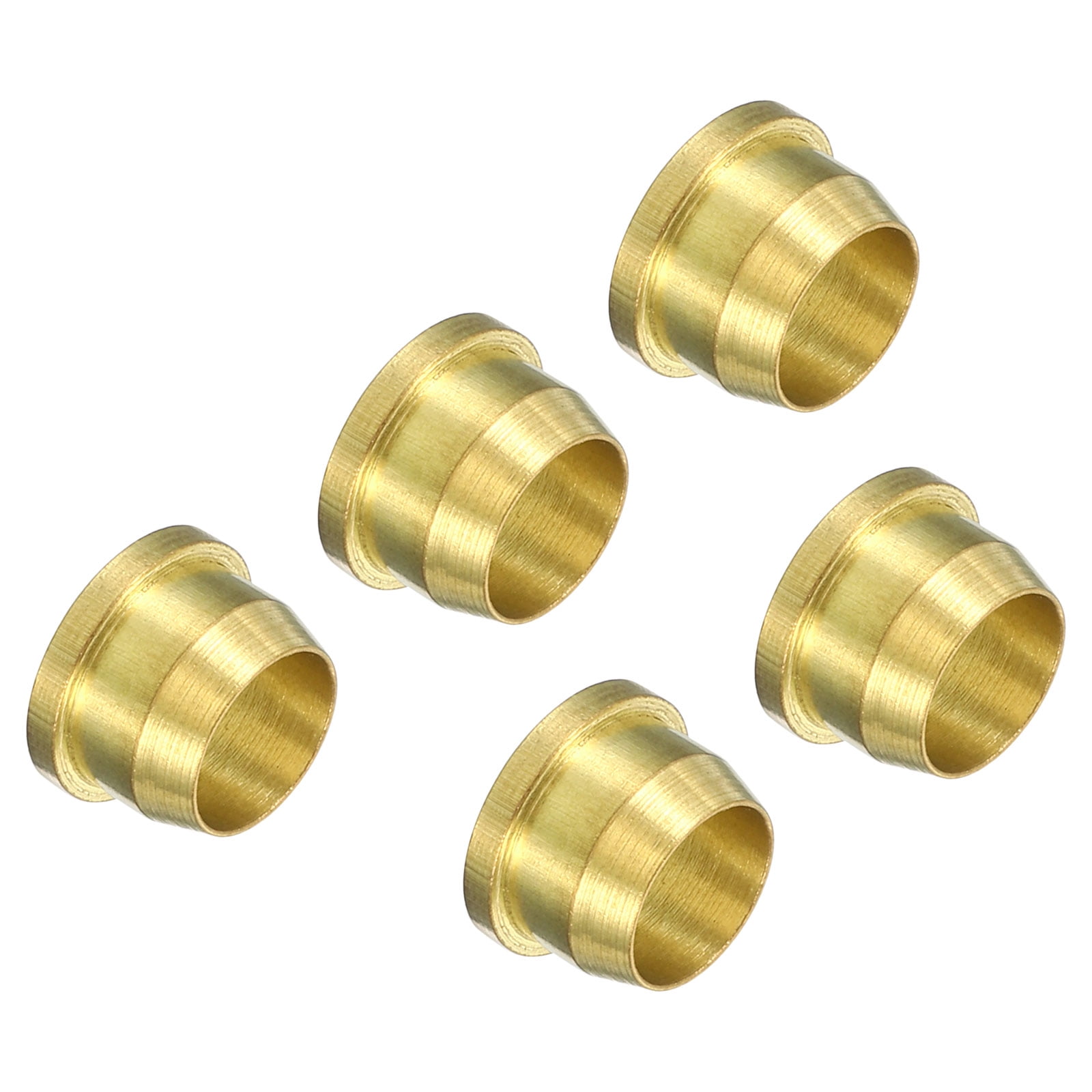 Uxcell 6mm Tube OD Brass Compression Sleeves Ferrules 5 Pack Brass